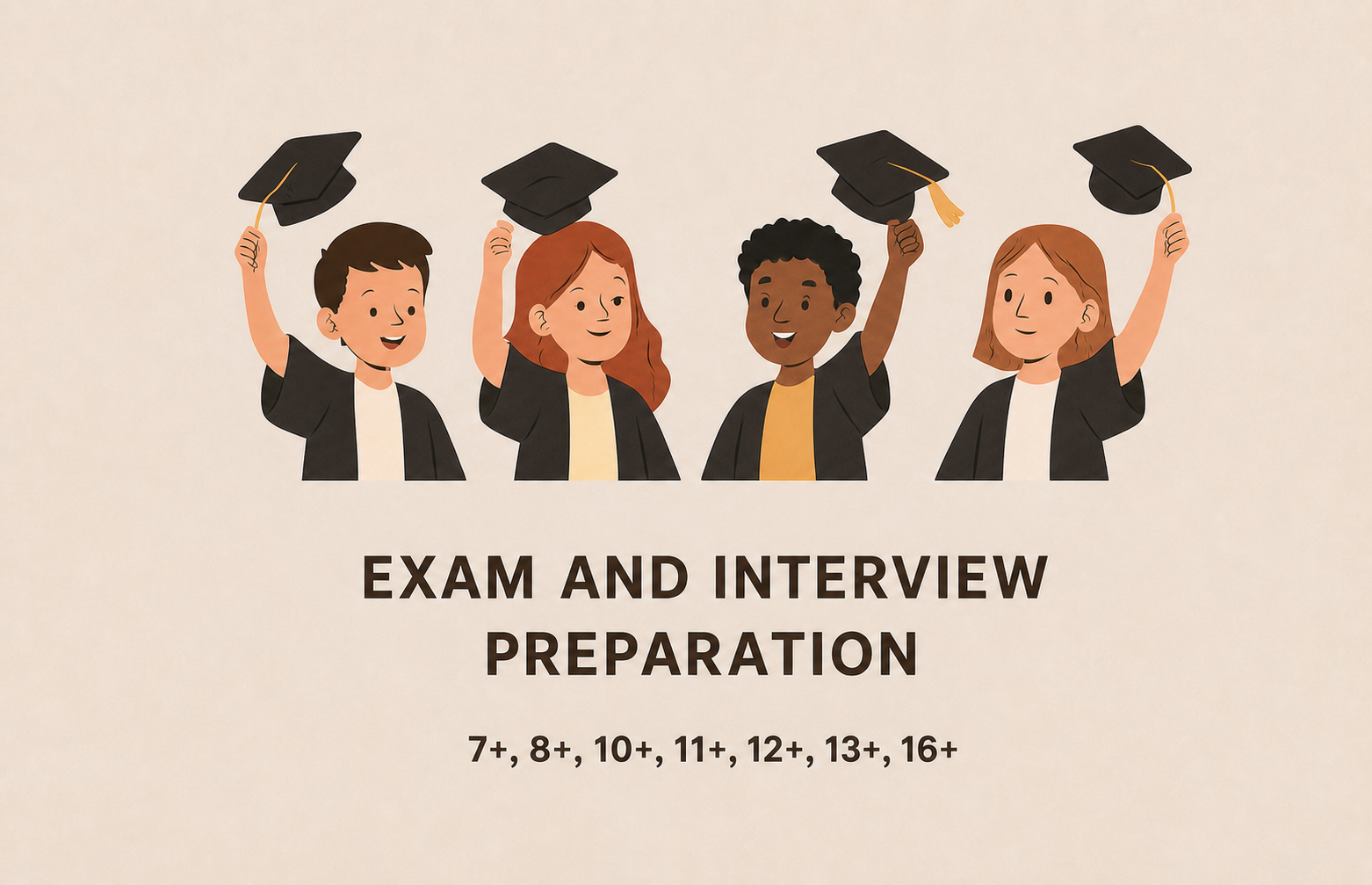 Students celebrating exam and interview success